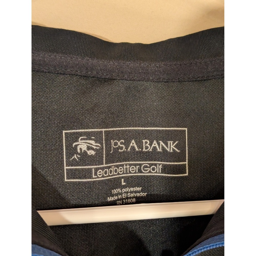 JOS. A. BANK Leadbetter Golf 1/4 Zip Pullover Men's L Black Blue Long‎ Sleeve - Picture 3 of 3